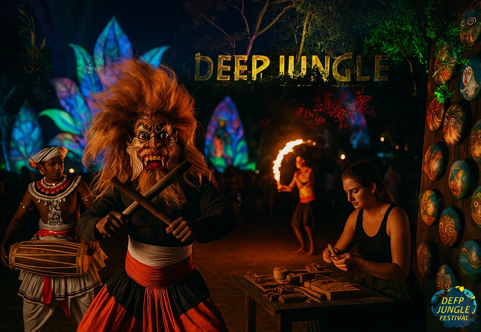 Sri Lanka jungle festival art and culture with local performers and installations