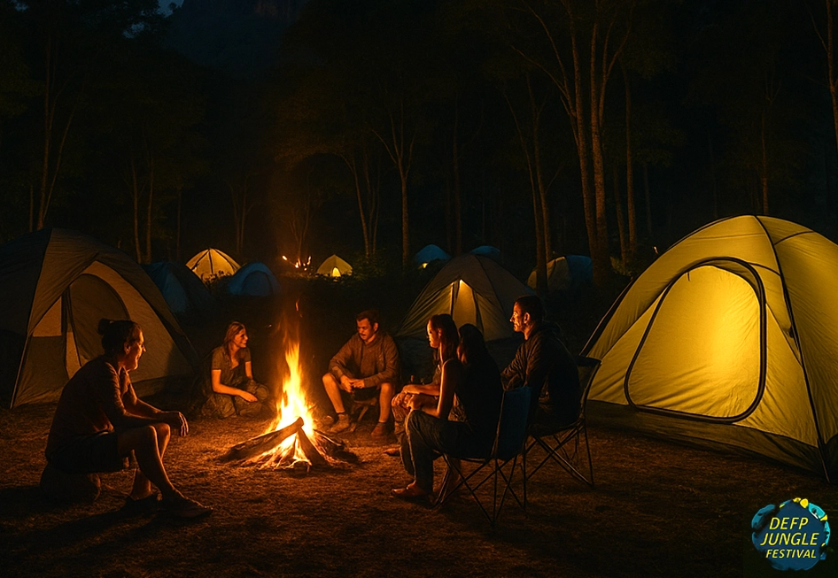 Sri Lanka jungle festival camping site with eco tents and stargazing