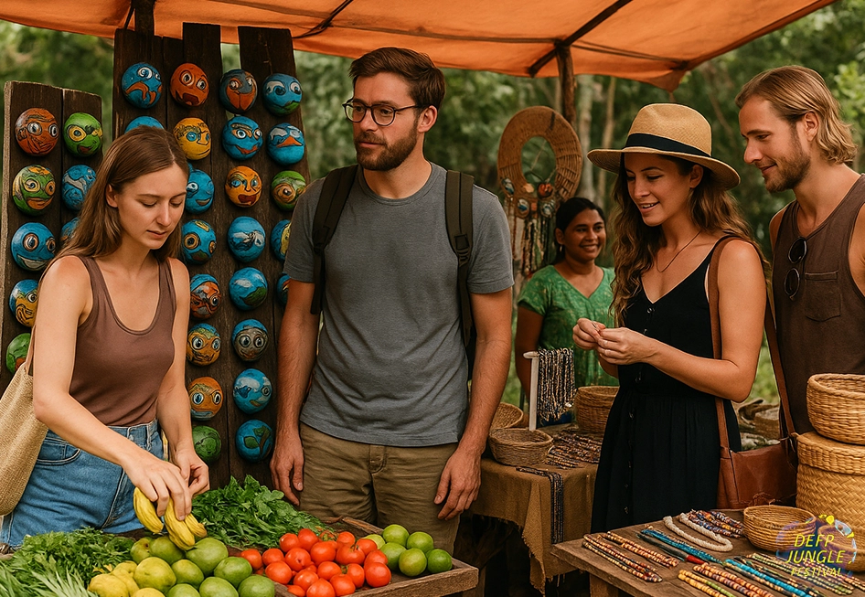 Deep Jungle Festival fair-trade marketplace with local farmers and artisans